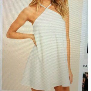 Lulu's white Halter Criss Cross Dress